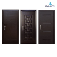 Porte d'entrée en acier en gros, anti-effraction, anti-rouille, insonorisée, porte de sécurité extérieure en métal pour maison, appartement, hôtel