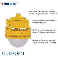Luminarias LED a Prueba de Explosiones CHHI IP66, Soportes Opcionales, Luz Diurna de 6000K, Garantía de 1 Año, para Minería de Petróleo y Gas, 30W T5/T6
