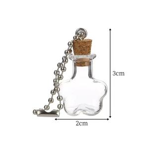 ขวดแก้วใสขนาดเล็ก 2 มล. 3 มล. 5 มล. รูปทรงหลากหลาย ดีไซน์สร้างสรรค์ ไม่ซ้ำใคร พร้อมจุกไม้ก๊อก สำหรับตกแต่งหรือใช้เป็นพวง<span class=keywords><strong>กุญแจ</strong></span> ขายส่ง - Product Image 2