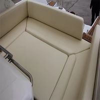 Yacht sportif de luxe à coque rigide en fibre de verre de 9,6 m à fond en V profond, bateau rapide 960 Hypalon/PVC gonflable avec toilettes pour passagers