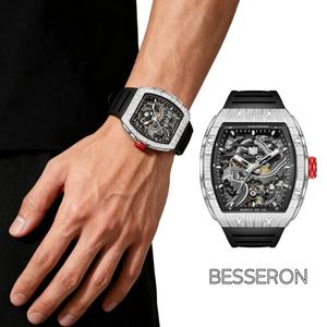 Besseron Fully Hollow Men's <b>Watch</b> Barrel-shaped <b>Mechanical</b> <b>Watch</b> Birthday Gift for Couples - Product Image 5