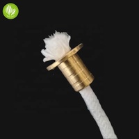 Support de mèche en fibre de verre de petite taille, écologique, en métal doré, en forme de tube, pour lampe à huile en laiton