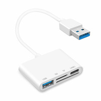 Buena venta 4-en-1 Adaptador OTG para conexión de cámara CF/ XD/ SD/ TF Lector de tarjetas de memoria y transferencia de computadoras externas