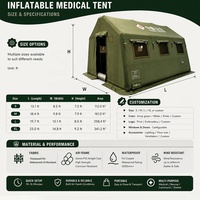Carpa Médica Inflable Portátil Comercial de PVC Impermeable para Rescate al Aire Libre, de Montaje Rápido, con Tecnología Air Beam, OEM ODM