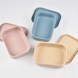 Boîte à lunch rectangulaire en silicone, récipient de stockage alimentaire étanche, compatible micro-ondes, boîte bento pour enfants et adultes, préparation de repas pour pique-nique - Product Image 5