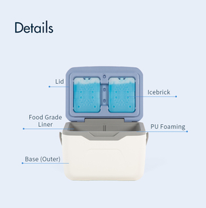 Glacière portable ICEMASTER 10,5 L, boîte à glace rectangulaire avec isolation en mousse PU pour le camping en plein air - Product Image 3