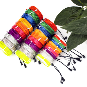 Kit de Cable Electroluminiscente DIY, 5 Metros, Cortable, con Carcasa para Baterías AA, Cable EL de 5mm de Diámetro, 10 Colores, Suave/Flexible - Product Image 3
