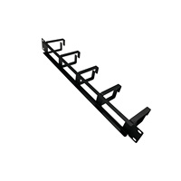 Metal Five Ring Cable Frame Horizontal 1U Cable Management 19" Tray for Data Center Rack Mounted Cable Management Rack