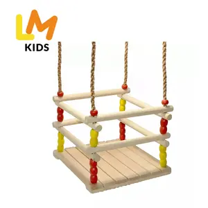LM KIDSガーデン用木製おもちゃ屋外おもちゃ幼児ガーデンスイングベビースイングチェア