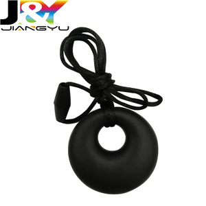 Collar de silicona masticable para madres, colgante redondo para morder, para autismo, TDAH, joyería para niños - Product Image 3