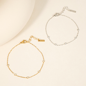 <span class=keywords><strong>Bracelet</strong></span> minimaliste empilable en zircon étincelant CLIORO, anti-ternissement et étanche, pour <span class=keywords><strong>femme</strong></span>, idéal pour le quotidien, les mariages ou comme cadeau - Product Image 4