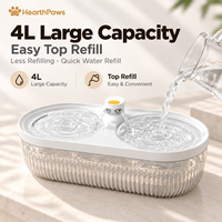 Fontaine à eau automatique pour chat à double cuve 4L, distributeur d'eau électrique pour animaux de compagnie, 3 modes de débit, protection contre le fonctionnement à sec, pour intérieur