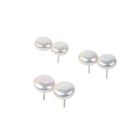 Boucles d'oreilles clous baroque en perles d'eau douce naturelles blanches à petits boutons, en argent S925, unisexe, directement de l'usine, en stock, pour femme