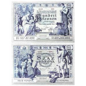 9pcs/set Romania Souvenirs Currency Plastic Silver Color Foil Electroplated Banknote, Custom Design - Product Image 2