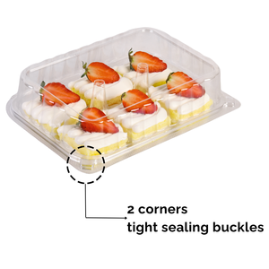 Sıcak Satış Şeffaf Plastik Dikdörtgen Pasta Kapları Tek Kullanımlık Pet Pasta Fırın Ürünleri Ambalaj Kutusu Süpermarket İçin - Product Image 5