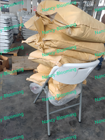 Chaises pliantes en plastique blanches extérieures de cadre en acier de HDPE de jardin pliable résistant pour des événements
