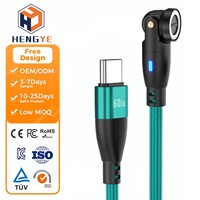 Kabel Pengisian Cepat Magnetik USB-C ke C PD60W dengan Konduktor Tembaga Murni Bersertifikasi CE ROHS, Jalinan Nilon OEM untuk Penggunaan Printer