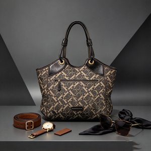 Elegant Printed Faux Leather Women <b>Handbag</b> Large Capacity Top <b>Handle</b> Bag For Office Travel And Daily Use - Product Image 1