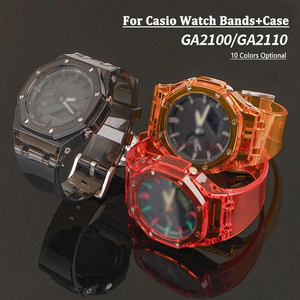 Bracelet de montre transparent en TPU populaire, accessoires colorés pour boîtier de montre <span class=keywords><strong>Casioak</strong></span> <span class=keywords><strong>GA</strong></span>-<span class=keywords><strong>2100</strong></span> <span class=keywords><strong>GA</strong></span>-2110, bracelets de montre - Product Image 1