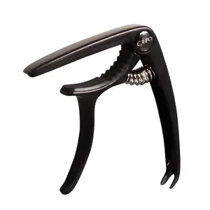 2019 new hotsale zinc alloy capo metal guitar capo ukulele capo black color factory