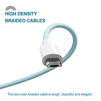 Cable USB trenzado de nailon para teléfono móvil Android, Cable de carga rápida y sincronización de datos de 1m, estándar de alta calidad, varios colores