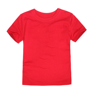 เสื้อยืดสำหรับเด็กผู้ชายเด็กผู้หญิงผ้าฝ้าย100% สีต่างๆแขนสั้น