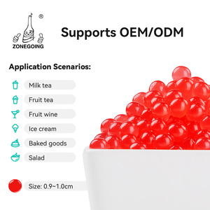 Perles de Boba Éclatantes Saveur Cerise Sucrée 130g pour Boissons <span class=keywords><strong>et</strong></span> Gâteaux – Meilleures Ventes - Product Image 2