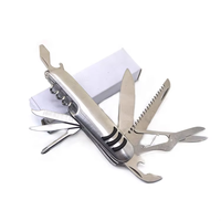 Couteaux de camping utilitaires à lame en acier 3cr13, 7 et 9 fonctions, couteau de poche pliable à bouton-poussoir, multi-usages