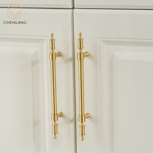 Poignées de meubles CHENLANG réglables de style cour royal moderne en laiton satiné, poignées de tiroir, boutons de <span class=keywords><strong>commode</strong></span>, boutons de placard pour chambre et cuisine - Product Image 6