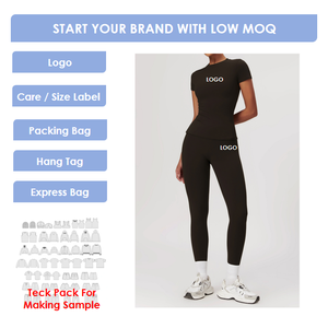 Nuovo Design 2026: Completo Sportivo da Donna con Reggiseno Traspirante Arricciato e Leggings Modellanti ad Asciugatura Rapida, Giacca con Zip per <span class=keywords><strong>Palestra</strong></span> - Product Image 3