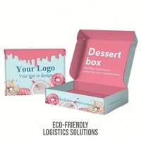 Boîte logistique écologique GLY PACKAGING pour la livraison des boutiques en ligne, boîte d'expédition en carton ondulé personnalisée, papier kraft rose