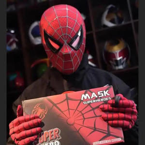หน้ากากดวงตาเรืองแสงเรืองแสงเรืองแสงเรืองแสงซูเปอร์ฮีโร่หน้ากากแบบมีกระบังหน้าแบบมีแสงสำหรับภาพยนตร์แนวแมงมุมเคลื่อนไหวสุดเจ๋ง - Product Image 5