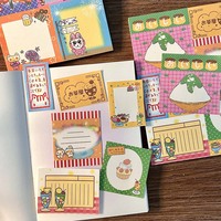 Bloc-notes à feuilles mobiles de style sandwich de style japonais sans adhésif pour un retrait facile