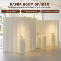 Paravent pliant en papier, écran de séparation portable, écran plissé moderne et simple pour bureau, salon, magasin de vêtements, maison