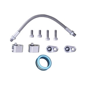 Kit de Manguera de Derivación de Válvula de Aceleración para Motor Haofa LS, Ajuste Universal, Manguera de Refrigerante Plateada para Actualización y Modificación - Product Image 1