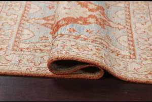 พรมขนแกะทำมือขนาด8x10ย้อมสีผักโอเรียนเต็ลสีเขียว - Product Image 6