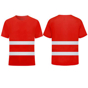 เสื้อยืดสะท้อนแสงสำหรับผู้ชายวัสดุโพลีเอสเตอร์ระบายอากาศได้ดีวัสดุโพลีเอสเตอร์แขนสั้นพร้อมวัสดุสะท้อนแสง - Product Image 4