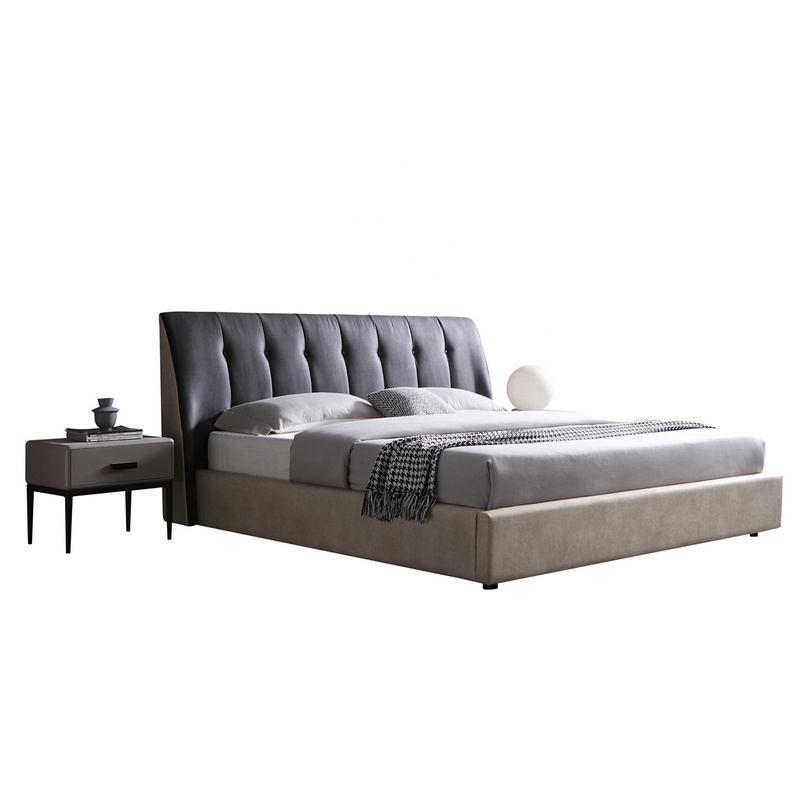 Modern Italian Fabric King Size Bed