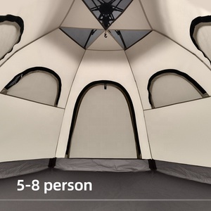 HISPEED Tente de Glamping instantanée pour <span class=keywords><strong>4</strong></span> personnes étanche pour le camping en plein air avec carpas automatique PU2000mm <span class=keywords><strong>Kamp</strong></span> Cadiri - Product Image 6