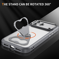 Béquille multifonctionnelle robuste étui de protection pour téléphone robuste pour iPhone 17 Pro Max étui de protection transparent avec support intégré