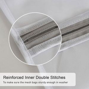 Sacs de rangement pliables personnalisés en maille avec fermeture éclair, en tissu 100 % polyester, réutilisables pour vêtements, chaussettes, pulls, chaussures - Product Image 3