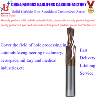 Carbure série non standard d'usine de Baolifeng avec refroidissement Carbure HRC45 pour le perçage de trous métalliques CNC