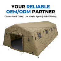 Grande tente de secours gonflable de 50 m² avec revêtement imperméable, directement du fabricant SOARGROUP