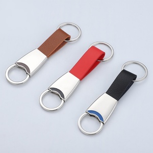 Wholesale Keychain Accessories Genuine Luxury Premium Retro <b>Leather</b> <b>Key</b> <b>Chain</b> Custom Brand Logo <b>Leather</b> Keychain - Product Image 6