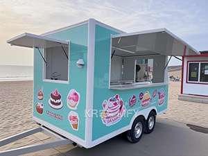รถพ่วงเคลื่อนที่แบบกำหนดเองสำหรับยุโรป รถขายฮอทดอกกลางแจ้ง รถพ่วงขายอาหารพร้อมครัวครบชุด - Product Image 4