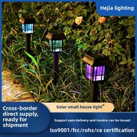 Lampe solaire LED d'extérieur compacte très vendue pour jardin et aménagement paysager de villa, nouvelle, en stock transfrontalier, étanche, certifiée FCC, 3500K Chaud