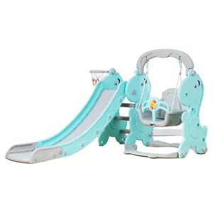 定制儿童塑料秋千产品简单户外游乐场带婴儿滑梯秋千