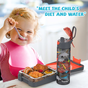 <span class=keywords><strong>ช</strong></span>ุดกล่องข้าวและขวดน้ำพลาสติกสำหรับเด็ก ลายการ์ตูนน่ารัก ปลอดสาร BPA - Product Image 6