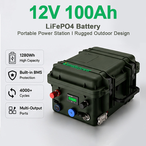 แบตเตอรี่โซลิดสเตท 12.8V 100Ah กล่องกันน้ำกันฝุ่นกันกระแทก IP67 5.0 6000 รอบการใช้งาน ทนทานต่อการตกจากความสูง 15 เมตร ทนอุณหภูมิ -10-55 องศาเซลเซียส สำหรับงานทางทะเล 12V 100Ah - Product Image 1