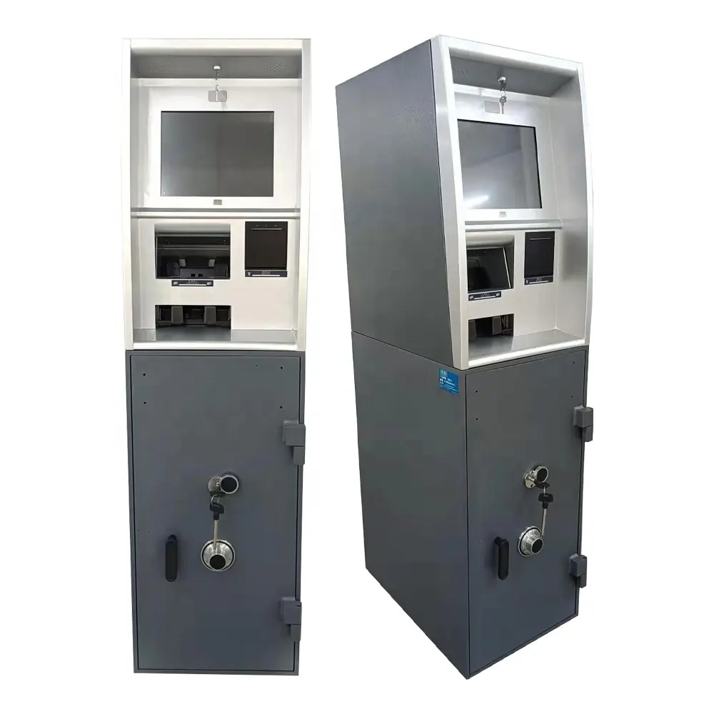 Machine automatique de dépôt en espèces non supervisée ATM Kiosque de signalisation numérique Machine de dépôt d'argent en espèces industrielle